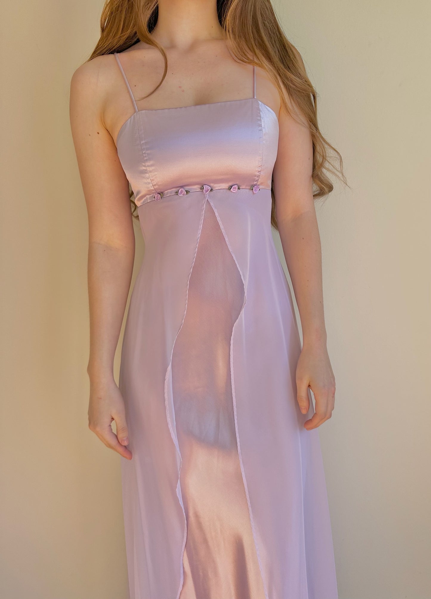 Lavender Mesh Overlay Fairy Dress