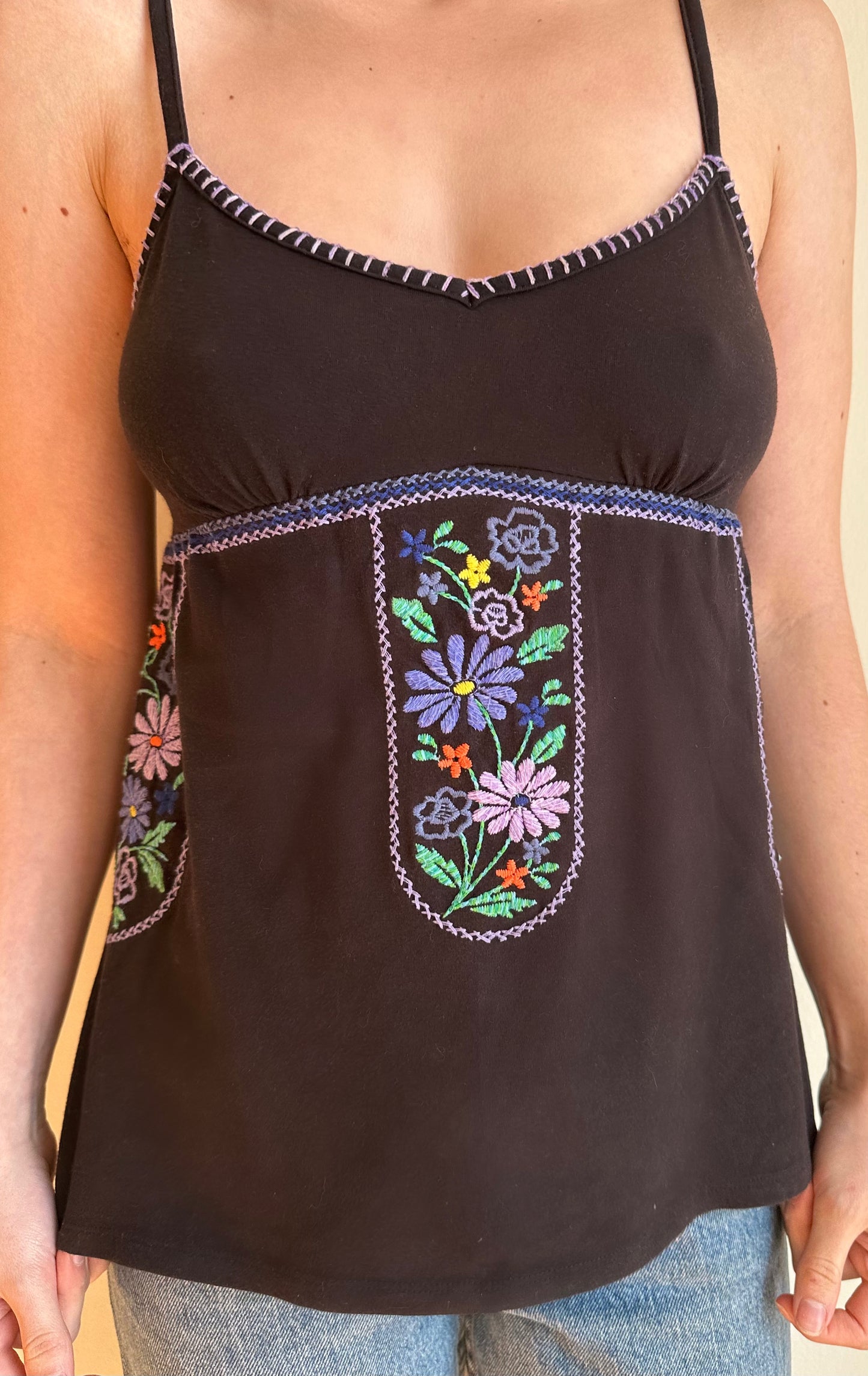 Embroidered Floral Cami