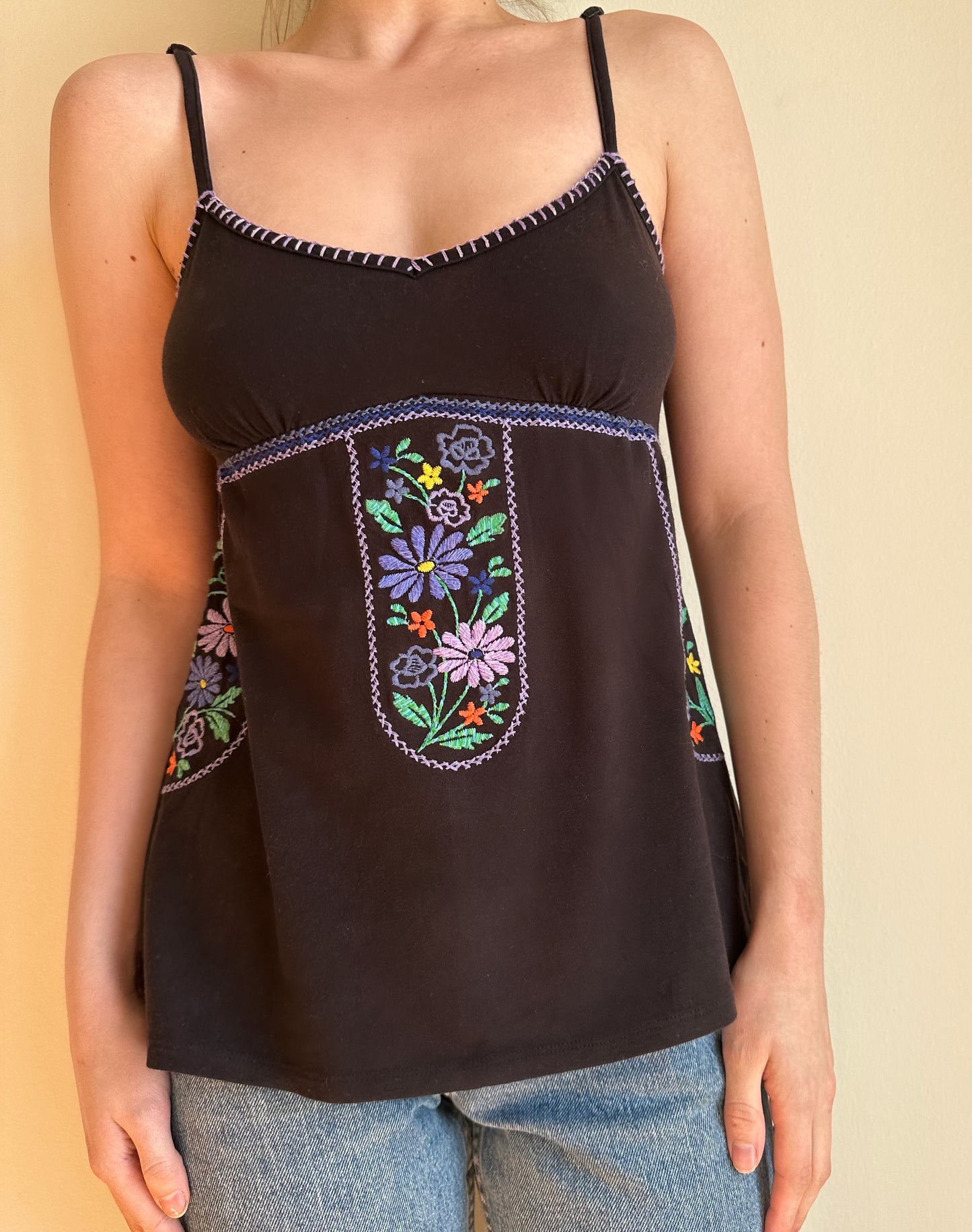 Embroidered Floral Cami