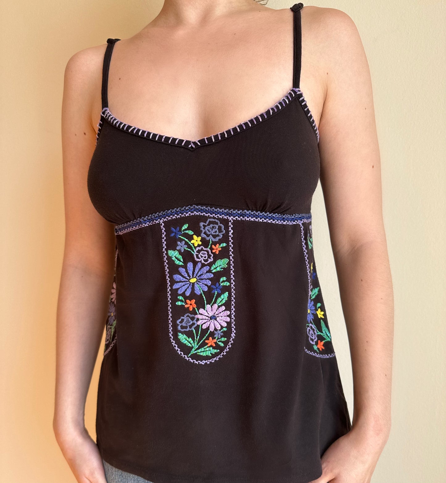 Embroidered Floral Cami