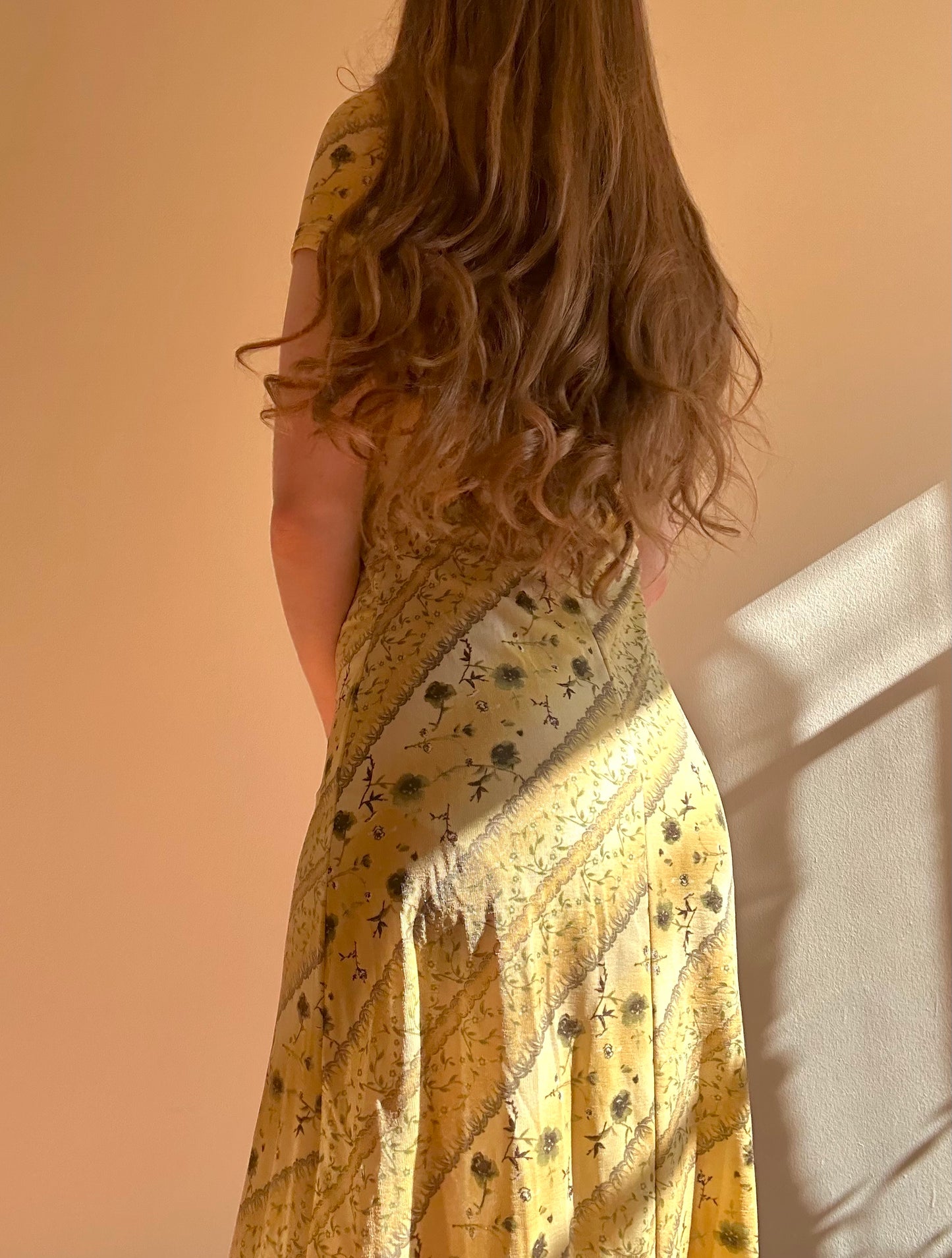 Yellow Floral Prairie Midi Dress