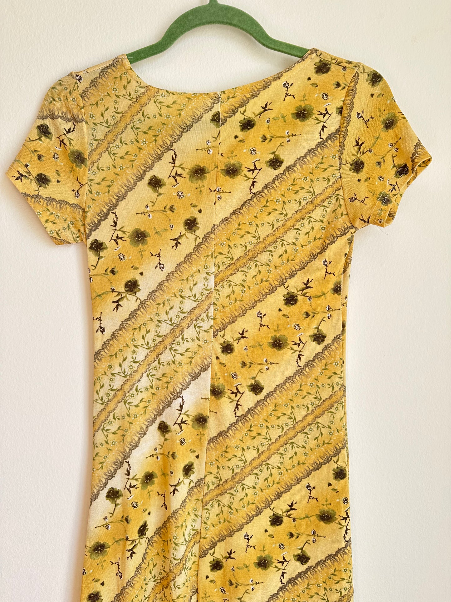 Yellow Floral Prairie Midi Dress