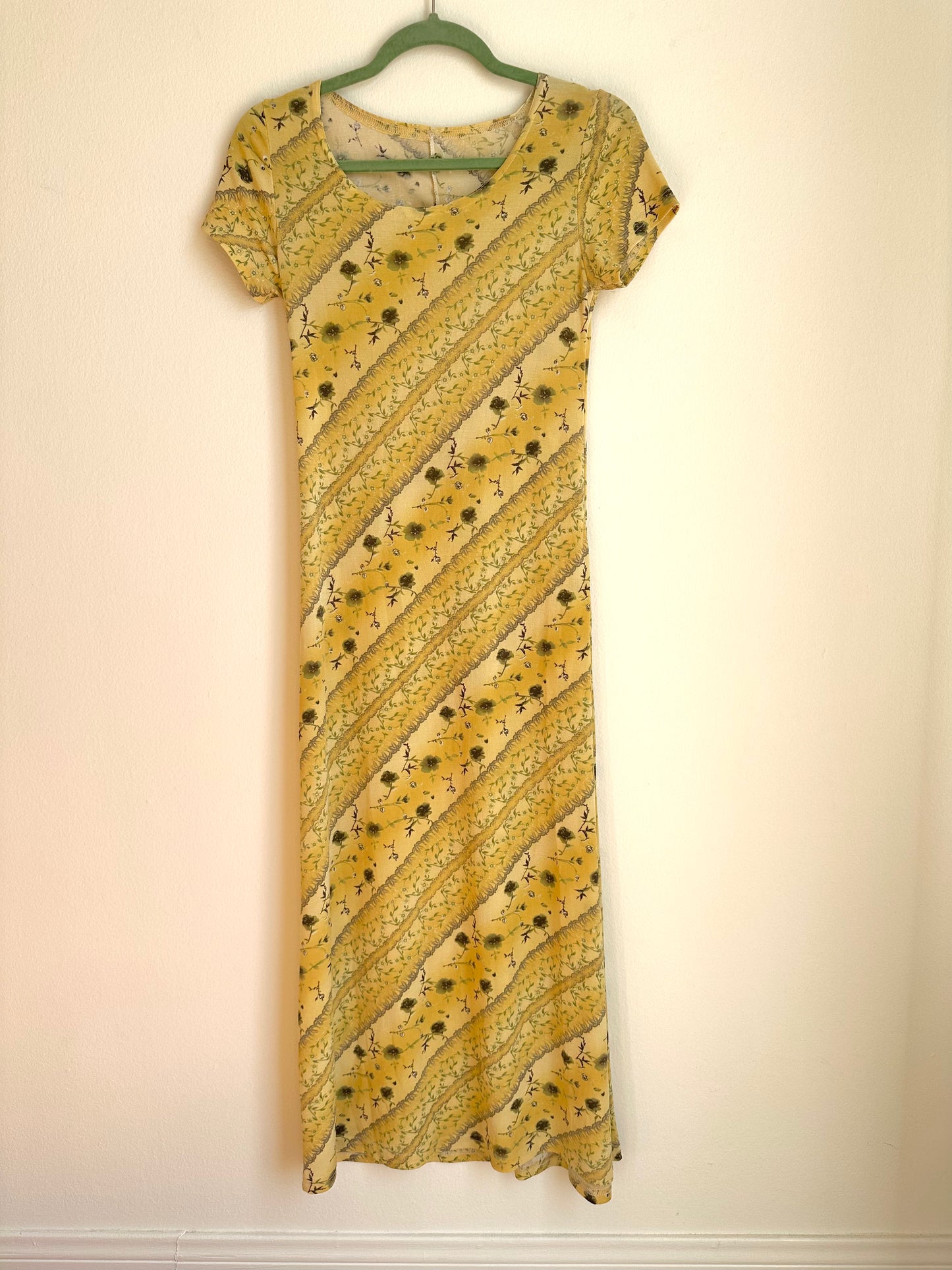 Yellow Floral Prairie Midi Dress