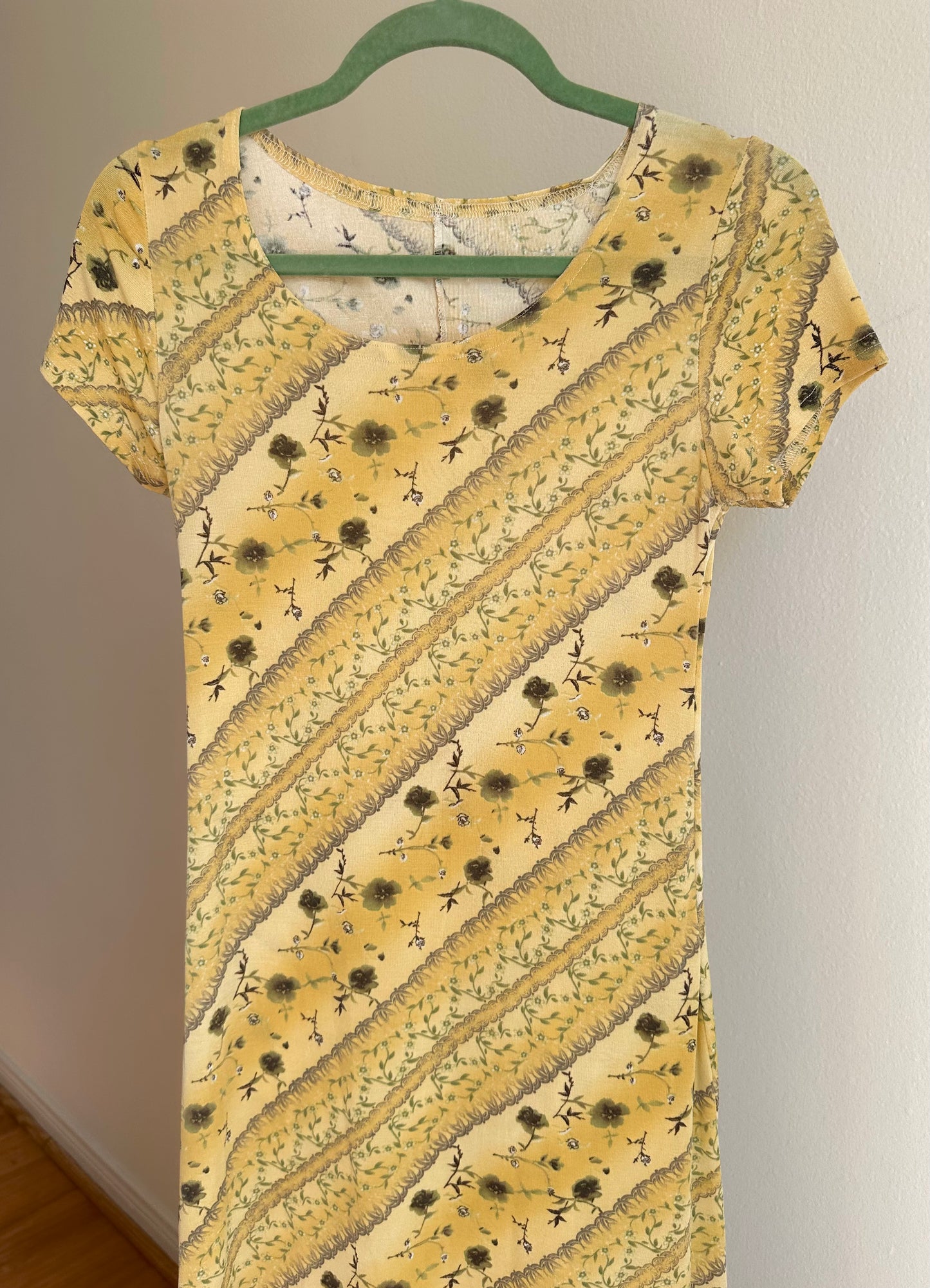 Yellow Floral Prairie Midi Dress