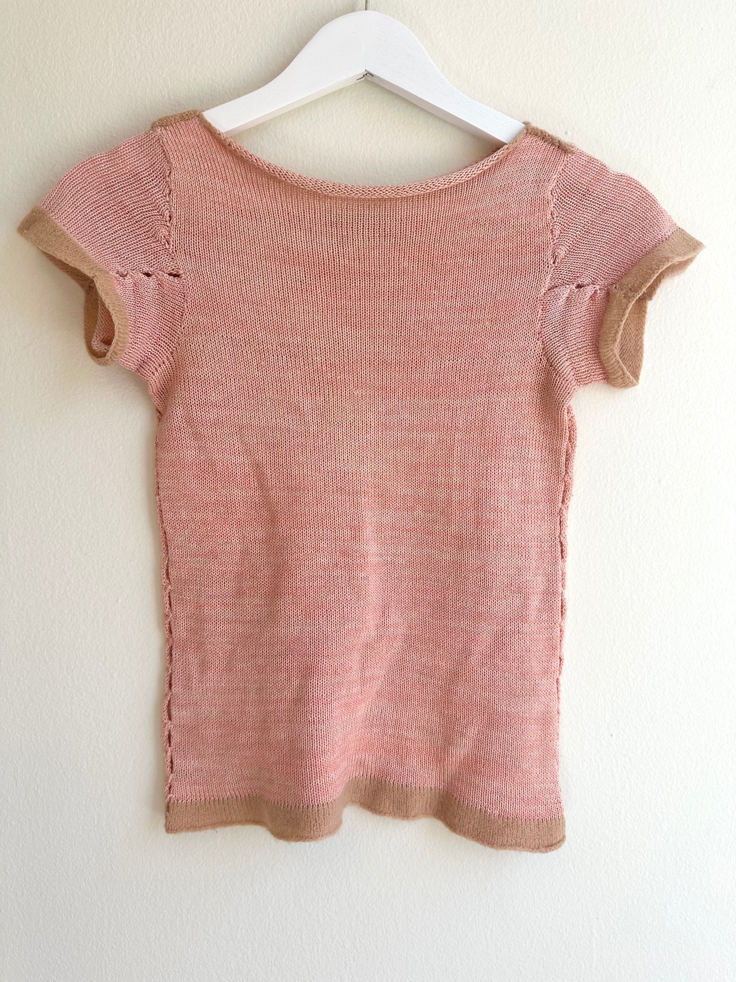 Baby Pink Knit Sweater Top