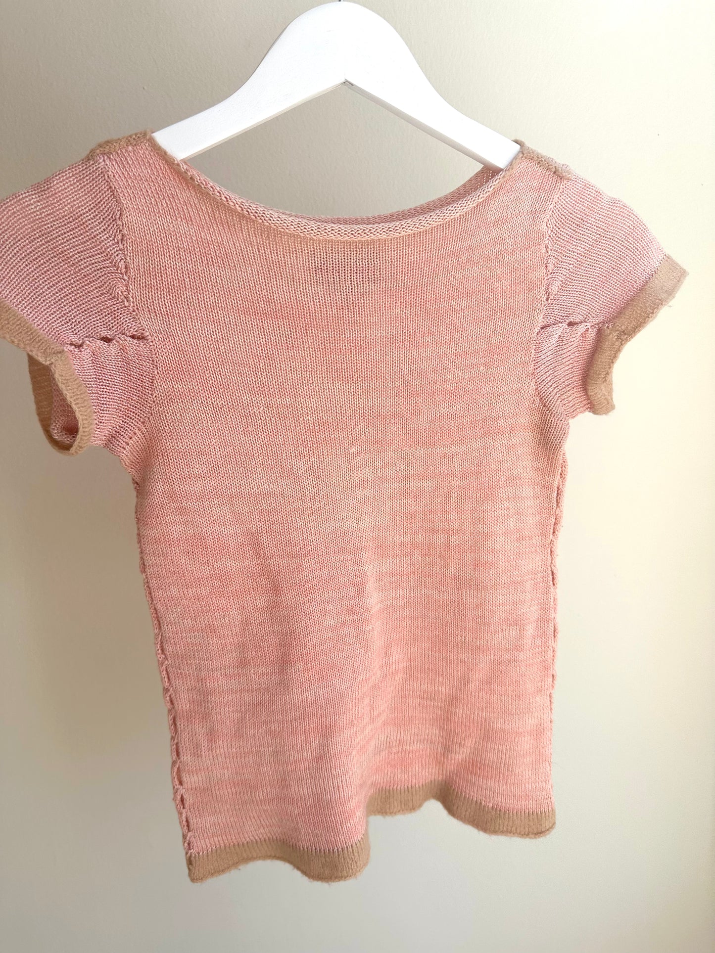 Baby Pink Knit Sweater Top