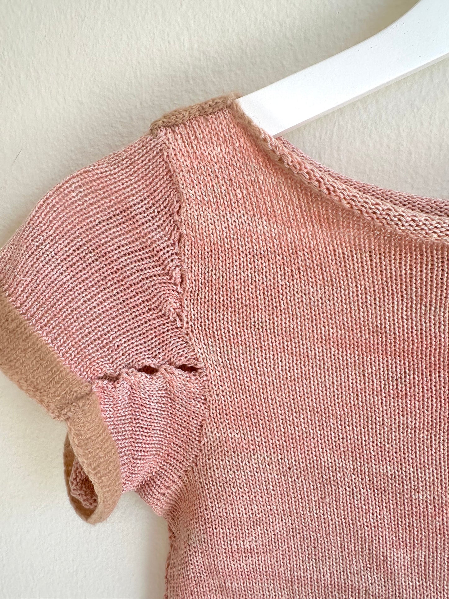 Baby Pink Knit Sweater Top